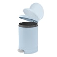 thumbnail image 3 of Glad Bathroom Trash Can, 1.2 Gallon Stainless Steel Small Step Garbage Bin with Lid, Blue, 3 of 7