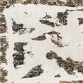 thumbnail image 1 of Ahgly Company Indoor Square Abstract White Chocolate Beige Abstract Area Rugs, 5' Square, 1 of 6