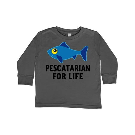

Inktastic Pescatarian for Life Gift Toddler Boy or Toddler Girl Long Sleeve T-Shirt