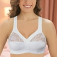 thumbnail image 4 of Collections Etc Women's Underwire-Free Comfortable Cotton Bra White 44C, 4 of 9