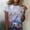 Grey, variant on Womens T Shirts Loose Fit Dandelion Print Short Sleeve Round Neck Top Casual Tee Shirts Womens Grey XXXL