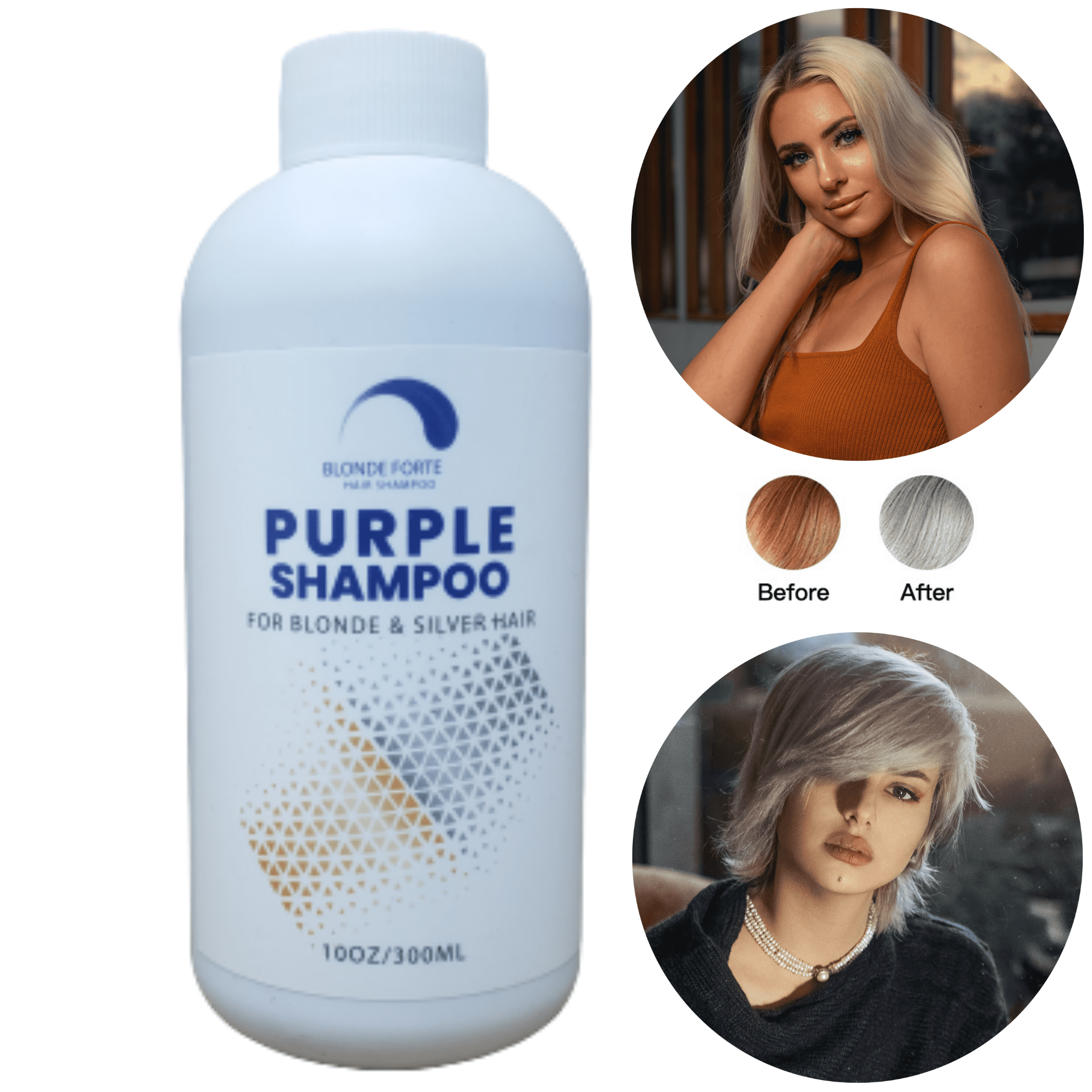 10.1 oz (300 ml) Purple Shampoo for Blonde Silver Hair Toner Rinses