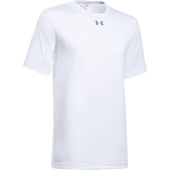 Under Armour Men's Team Tech Loose White Short Sleeve Shirt (L)