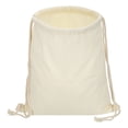 thumbnail image 1 of Unique Bargains Cotton Drawstring Bags Cotton Canvas Drawstring Backpack Foldable Sports Gym Bags Beige, 1 of 6