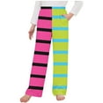 thumbnail image 3 of Mgmyaa Children Sports Pants Kids Striped Print Casual Pants Elastic Waist Joggers with Pockets for Outdoor Fun, 3 of 3