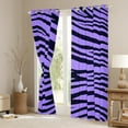 thumbnail image 3 of YST Zebra Print Curtains Black and Purple Blackout Curtains, Wild Animal Theme Curtains & Drapes Safari Bedroom Curtains, Abstract Stripe Window Treatments, 3 of 6