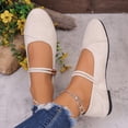 thumbnail image 5 of YOUYEDIAN Mary Jane Shoes Women Slip on Dressy Ballet Shoes for Women 2026 New Vintage Non-Slip Flats for Formal School Walking (Beige), 5 of 9