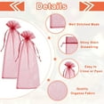 thumbnail image 3 of Uxcell Organza Wine Bags Gift Wrap Bags Sheer Mesh Wine Bottle Bag Drawstring Pouches for Party Wedding Wine Red, 3 of 7