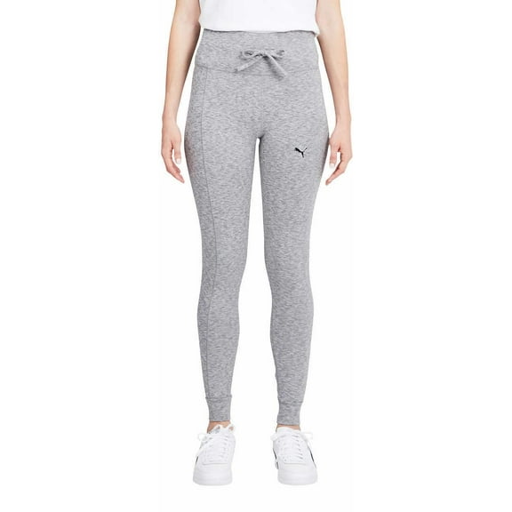 PUMA Womens Midweight Drawstring Jogger Leggings with Side Pocket (Gray XXL)