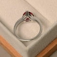 thumbnail image 4 of 925 SterlingSilver Certified Handmade 5ct Ruby Stone Triangle Women Ring US10, 4 of 4