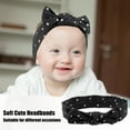 thumbnail image 3 of Polka Dot Bow Headband Fashion Cute Cotton Hair Band for Teenager Black 7.7Inch, 3 of 6