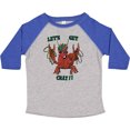 thumbnail image 3 of Inktastic Mardi Gras Let's Get Cray Crayfish with Beads Boys or Girls Toddler T-Shirt, 3 of 5