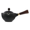 thumbnail image 6 of Toyandona Traditional Chinese Ceramic Teapot Black with Smooth Side Handle and Rotation, 6 of 8