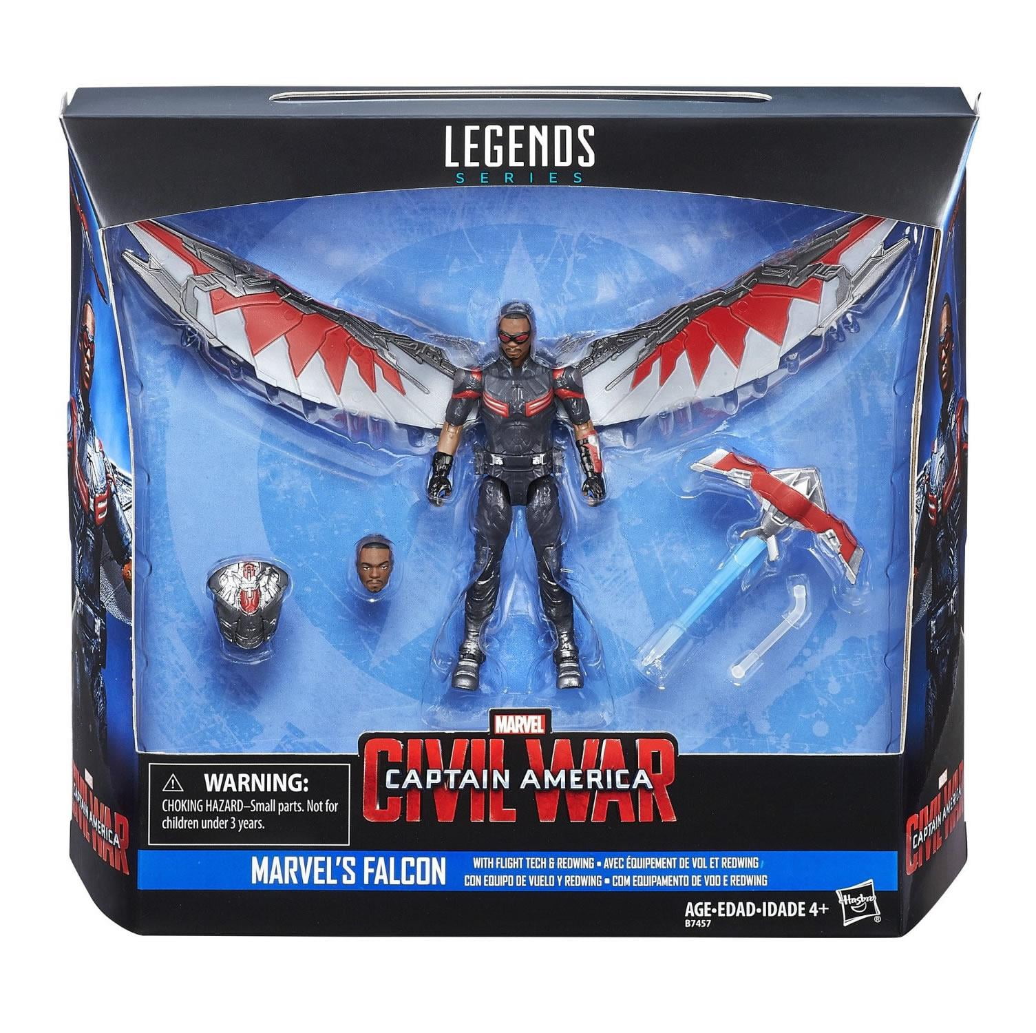 marvel legends series falcon with flight tech and redwing