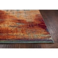 thumbnail image 2 of 5'X8' Blue Rust Orange Machine Woven Abstract Brushstrokes Indoor Area Rug, 2 of 6