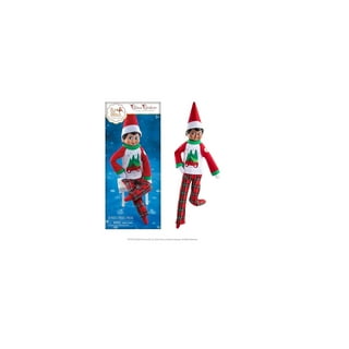 Elf Red REFRIGERATOR Set Cereal Fridge Christmas Props Stand