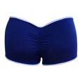 thumbnail image 4 of Abcnature Plus Size Shorts, Womens Athletic Shorts, Women Buttocks High Waist Solid Color Bandage Sweats Yoga Shorts, Comfy Beach Shorts, Yoga Pants, Cycling Sport Shorts Blue S, 4 of 4