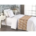 thumbnail image 2 of Contemporary Bed Runner, Abstract Drawing Complex Modern Colorful Leaf Inspired Forms, Decorative Accent Bedding Scarf for Hotels Homes & Guest Rooms, Twin, Marigold and Multicolor, by Ambesonne, 2 of 3