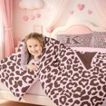 thumbnail image 4 of meiyoeat Girly Bowknot Initial K 7 Pieces Full Size Bedding Sets For Girls,Classic Cheetah Monogram Art Full Size Bed in a Bag,Pink Reversible, 4 of 7