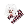 thumbnail image 2 of Qiylii Christmas Pajamas for Family Matching Set, Parent-Child Reindeer Pattern Tops+Long Elastic Pants for Dad Mom Kids Holiday Pjs with Dog, 2 of 7