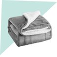 thumbnail image 3 of PBPBOX Cozy Grey Fleece Blanket For Pets Thick Double Berber Design Bed Blanket Versatile For Couch Home, 3 of 8