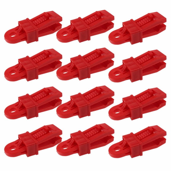 Herrnalise 12 Pcs Tarp Clip Crocodile Mouth Multipurpose Secures Clamp with Strong Lock Clamp Trap Clip Camping Clamp Clip Tighten Lock Tent Snap Grip for Outdoor Tent Awning Banner