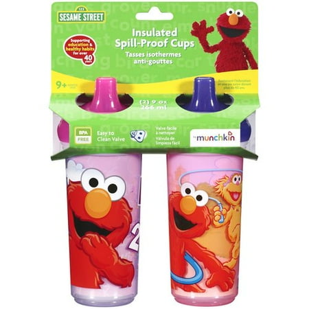 Munchkin Sesame Street Insulated Spillproof Cups, 2ct