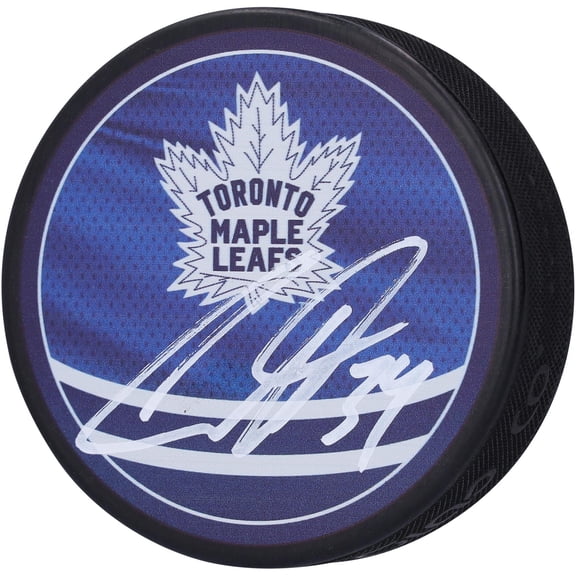 Auston Matthews Toronto Maple Leafs Autographed 2022-23 Reverse Retro Hockey Puck - Fanatics Authentic Certified