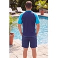thumbnail image 4 of KingSize Men's Big & Tall Raglan Short Sleeve Swim Shirt, 4 of 5
