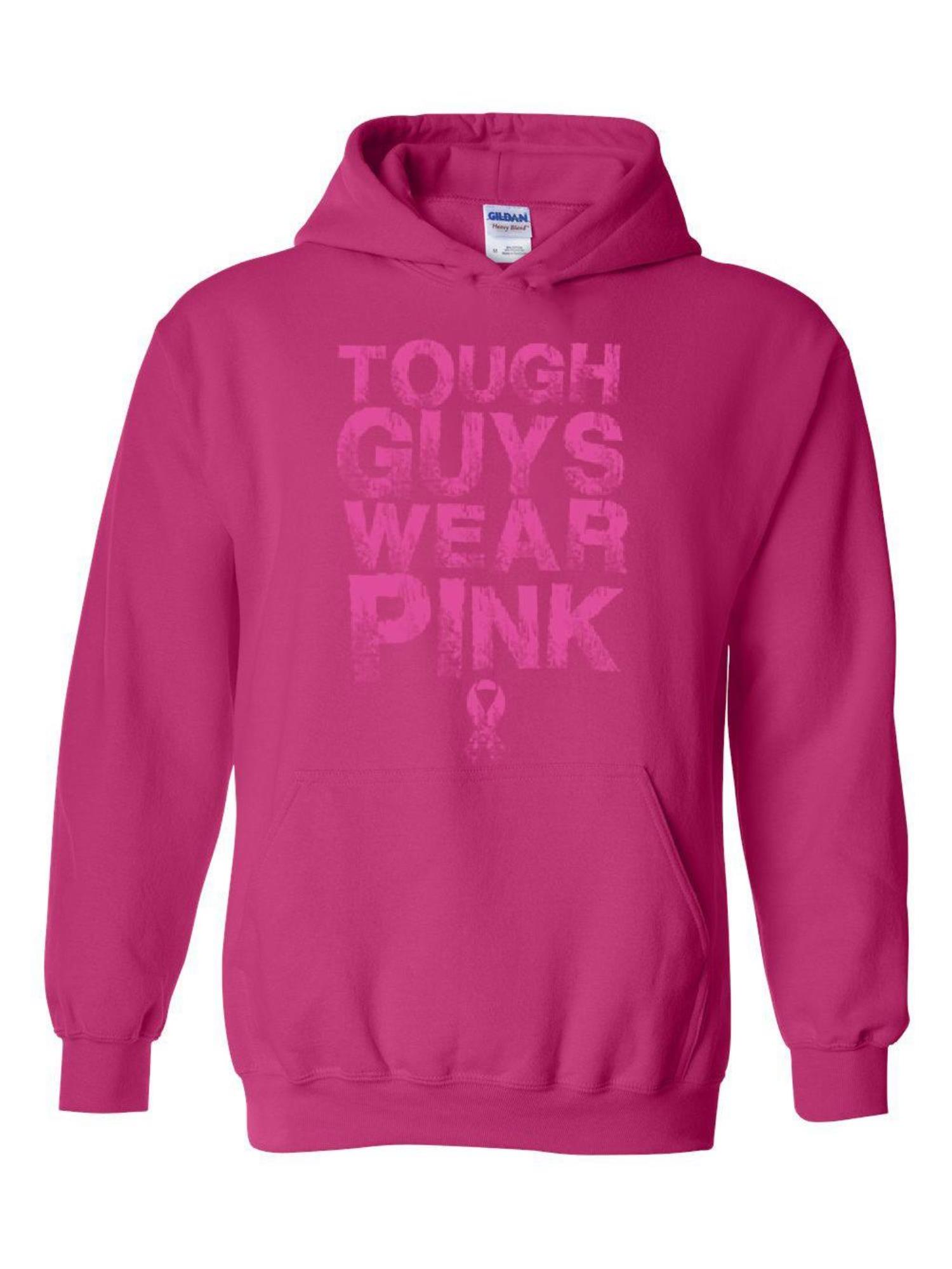 IWPF Unisex Cancer Awareness Tough Guys Wear Pink Hoodie Sweatshirt
