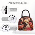 thumbnail image 4 of Balery Vintage Red Flower Chihuahua Bolsa de Almuerzo para Mujeres, Caja de Almuerzo, Bolsa de Almuerzo Pequeña Impermeable, Tote de Almuerzo Reutilizable con Gran Capacidad, 4 of 6
