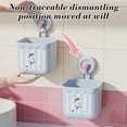 thumbnail image 4 of Wall Mounted Draining Storage Basket, No Drill Suction Cup Organizer Box for Kitchen or Bathroom, Hollow Plastic Wash Towel Holder for Toiletries & Accessories (Blue/Pink, 7.3"x5.1"x4.8"), 4 of 4