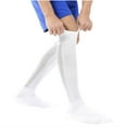 thumbnail image 3 of PWPSG Men's Football Socks Calf Socks Moisture Wicking Non-Slip Athletic Socks for Running Cycling Basketball White L, 3 of 3
