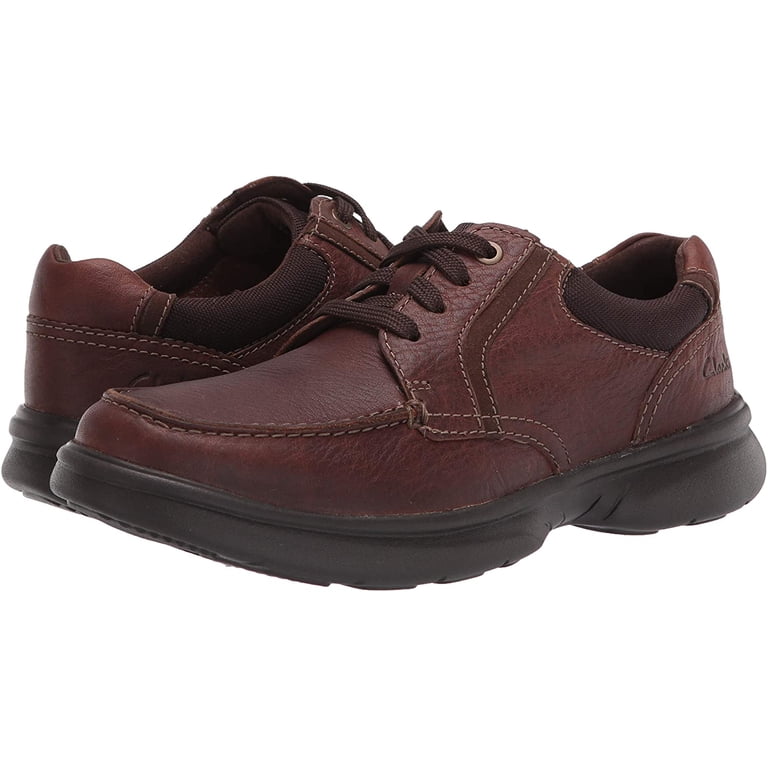 Clarks Bradley Vibe Moc Toe Casual Shoe Men 10 Brown Leather Comfort Clarks Bradley Vibe Mens Lace Up - Walmart.com main image 3
