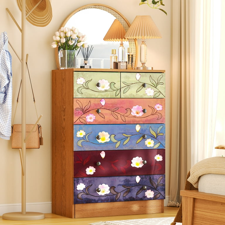 Ktaxon Wood 6-Drawer Dresser Organizer for Bedroom Storage Tower