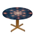 thumbnail image 3 of JRXY Round Tablecloth - The Dazzling Stars and Dreamy Night Sky - Multiple Sizes - Machine Washable White, 3 of 8