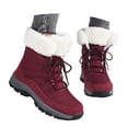 thumbnail image 3 of Women's Boots Thermal Footwear Insulated Mid Calf Warm Hiking Lined Boots for Outdoor Ladies, 3 of 9