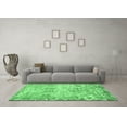 thumbnail image 3 of Ahgly Company Indoor Round Abstract Emerald Green Modern Area Rugs, 3' Round, 3 of 4