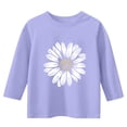 thumbnail image 3 of jobturf Shirts for Girls Trendy Flower Graphic Tees Casual Lightweight Summer Blouses Comfy Loose 3/4 Sleeve Tops Size 3-12 Years, 3 of 5