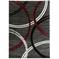 thumbnail image 2 of Rugshop Tapis Moderne Design Cercles Ondulés 9 Pieds x 12 Pieds Rouge, 2 of 4