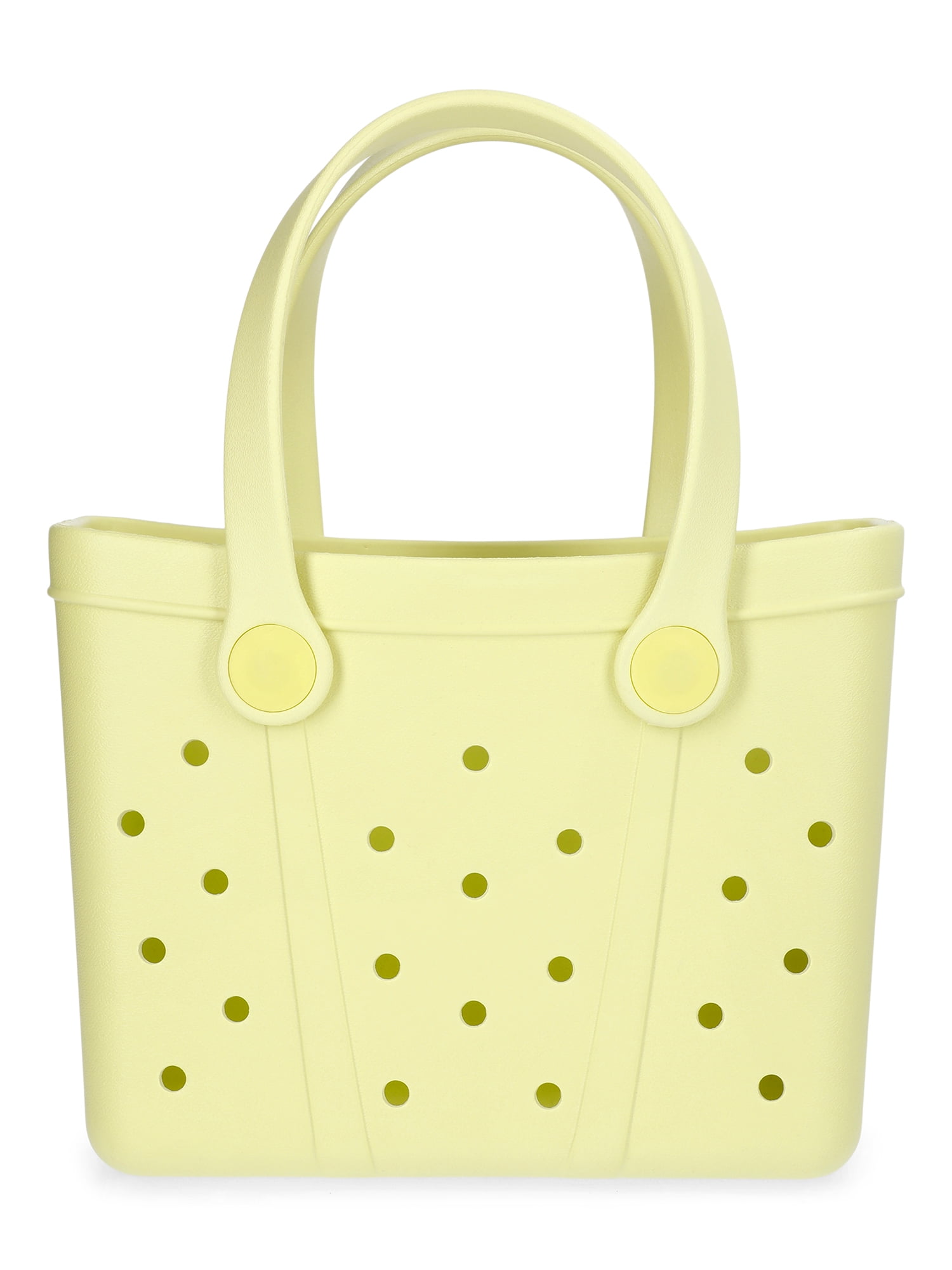 Time and Tru Women's Lightweight Mini Beach Tote Bag, Yellow