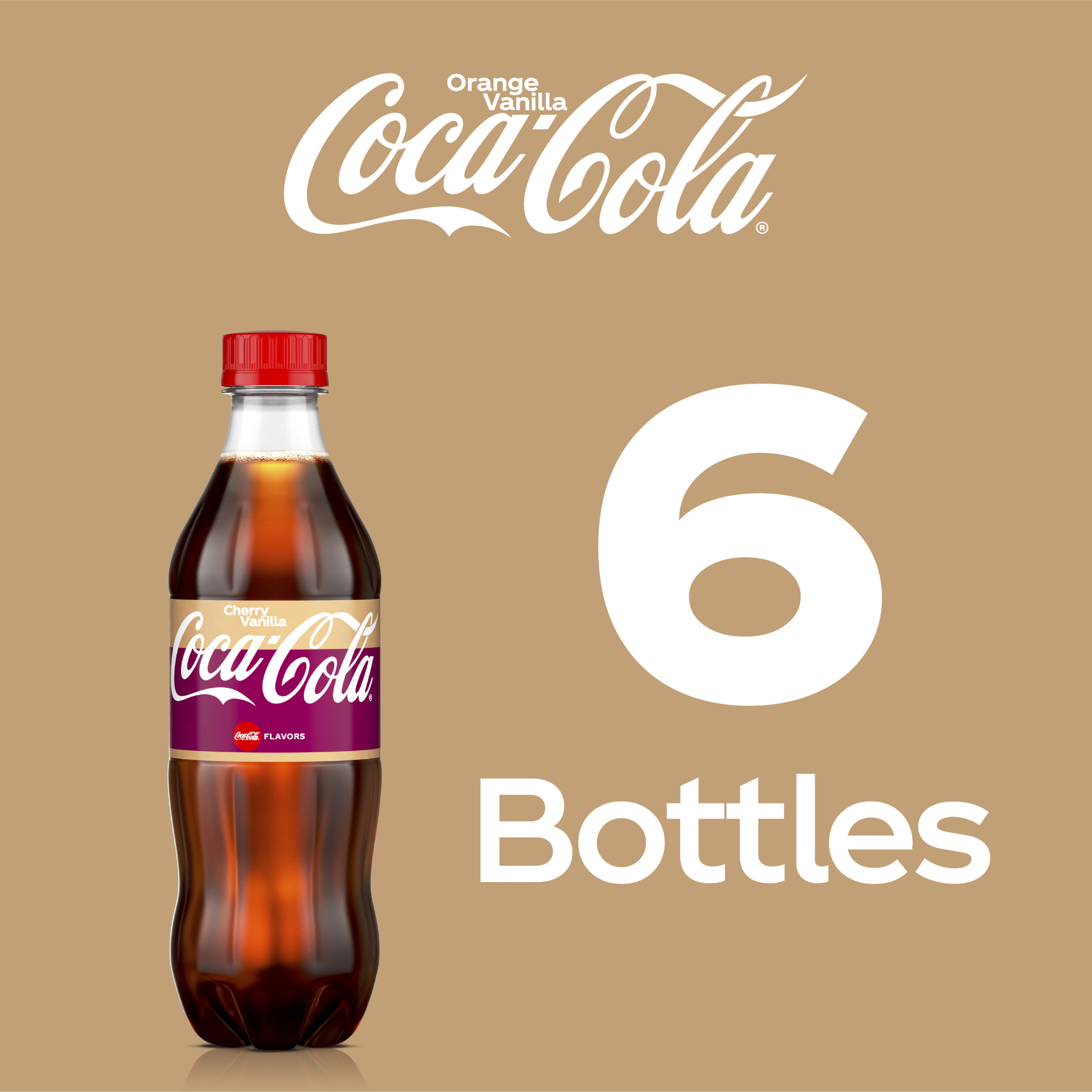 Coca-Cola Cherry Vanilla Soda Pop, 16.9 fl oz, 6 Pack Bottles - image 4 of 7