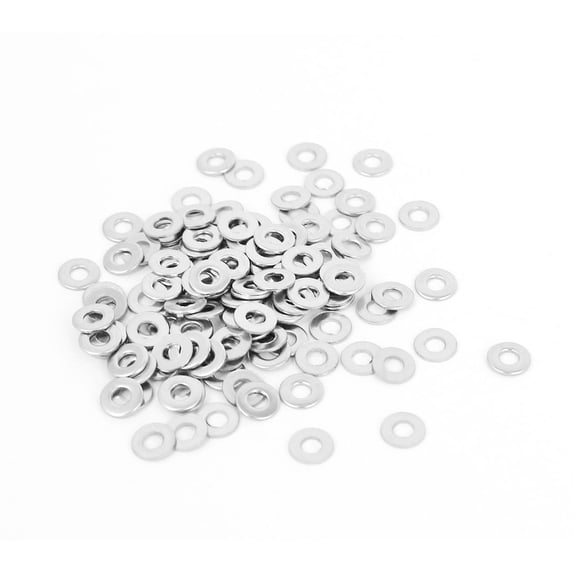 （M1.6x4mmx0.3mm）Stainless Steel Round Flat Washer for Bolt Screw 100pcs