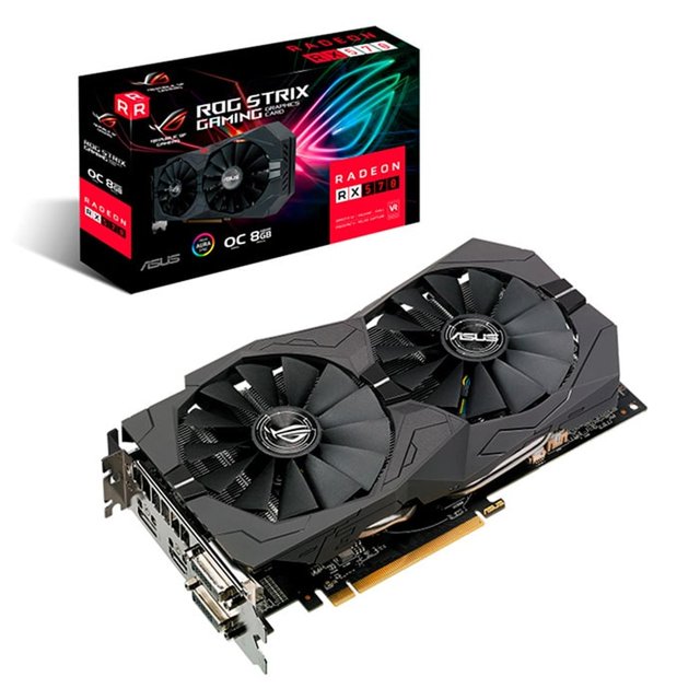 Tarjeta de Video ASUS ROG Strix Radeon RX 570 OC 8GB GDDR5 ROG-STRIX-RX570-O8G-GAMING Asus ROG Strix Radeon RX 570 OC