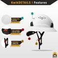 thumbnail image 2 of KwikSafety (Charlotte, NC) TORTOISE SHELL PPE KIT (16 Vents) Full Brim ANSI Hard Hat, Safety Glasses, Vests, Tool Lanyard, Sunshade, Sweatbands, Earplugs Construction PPE Gear, Type1, Class C, WHITE, 2 of 8