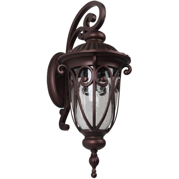 E27 Brown Metal Aluminum Outdoor Waterproof Glass Wall Lantern Sconce Retro Industrial Aluminum Wall Lamps Garden Street Door Home Decorative Wall Lights