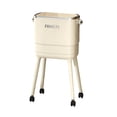 thumbnail image 2 of Cubo de basura con ruedas de doble capa resistente con A, ideal para la oficina, la cocina, Blanco, 2 of 9