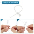 thumbnail image 4 of Uxcell 500Pcs 8 Inch 40 Lbs Mount Head Cable Zip Ties Self-Locking Nylon Cable Tie Wraps for Cord Management, White, 4 of 7