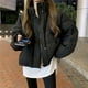 thumbnail image 5 of Parkas de manga larga para mujer, abrigo holgado de algodón grueso con cuello alto y pinzas, abrigo cálido de algodón para mujer, 5 of 8