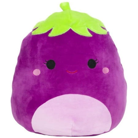 Squishmallows Kellytoy Official 16" Glena the Eggplant Veggie Plush Doll Super Soft